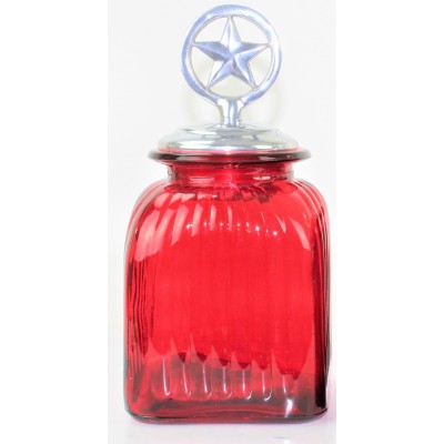 40002 RED- MEDIUM SINGLE CANISTER WITH LID